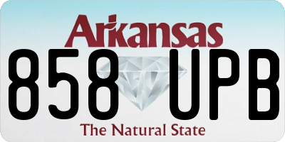 AR license plate 858UPB