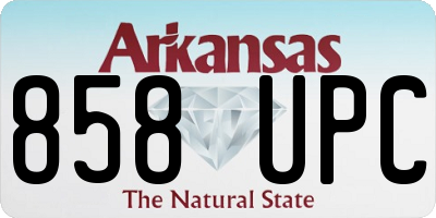 AR license plate 858UPC