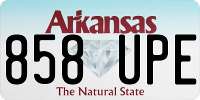 AR license plate 858UPE