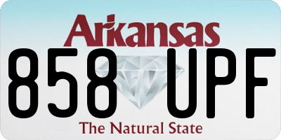 AR license plate 858UPF