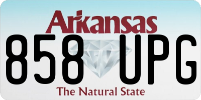 AR license plate 858UPG