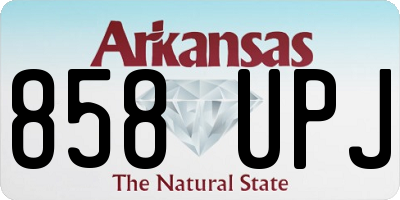 AR license plate 858UPJ