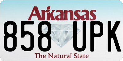 AR license plate 858UPK