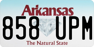 AR license plate 858UPM