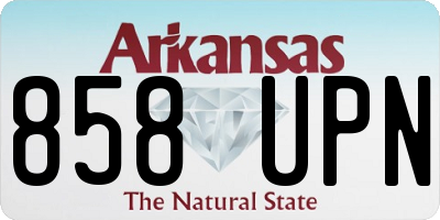 AR license plate 858UPN
