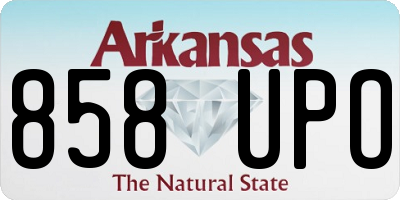 AR license plate 858UPO