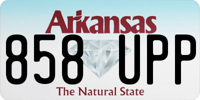 AR license plate 858UPP