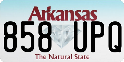 AR license plate 858UPQ