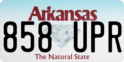 AR license plate 858UPR