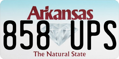 AR license plate 858UPS