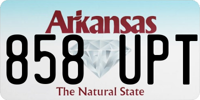 AR license plate 858UPT