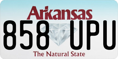 AR license plate 858UPU