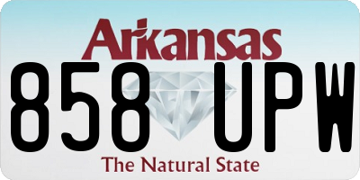 AR license plate 858UPW