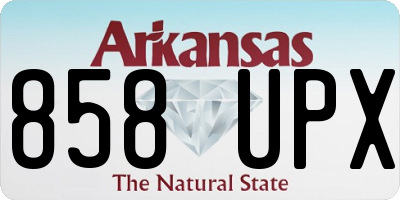 AR license plate 858UPX