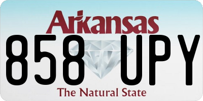 AR license plate 858UPY