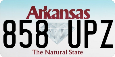 AR license plate 858UPZ
