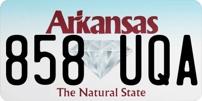 AR license plate 858UQA