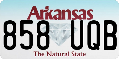 AR license plate 858UQB