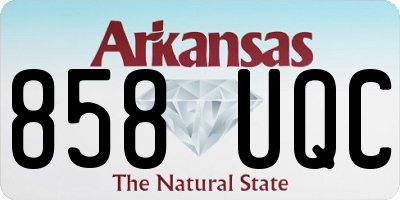 AR license plate 858UQC