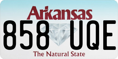 AR license plate 858UQE