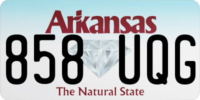 AR license plate 858UQG