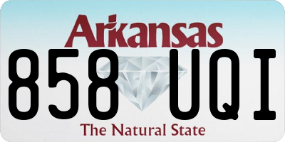 AR license plate 858UQI