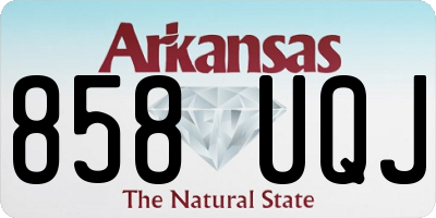 AR license plate 858UQJ