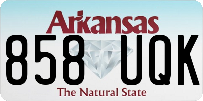 AR license plate 858UQK