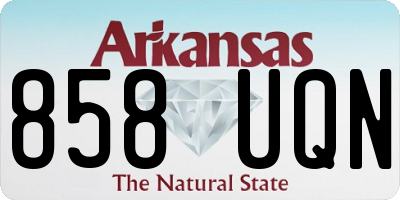 AR license plate 858UQN