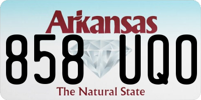 AR license plate 858UQO