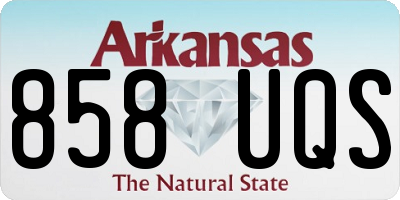 AR license plate 858UQS