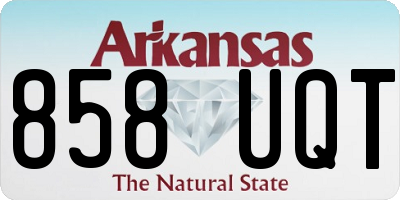 AR license plate 858UQT