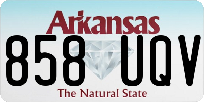 AR license plate 858UQV