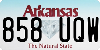 AR license plate 858UQW