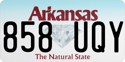AR license plate 858UQY