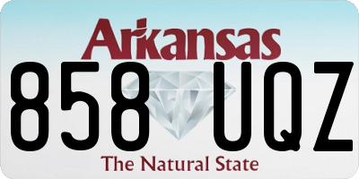 AR license plate 858UQZ