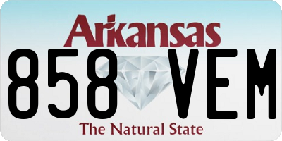 AR license plate 858VEM