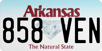 AR license plate 858VEN