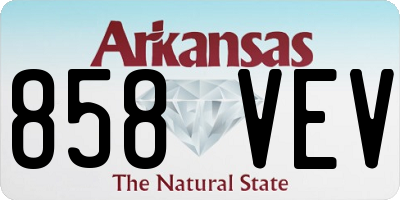 AR license plate 858VEV