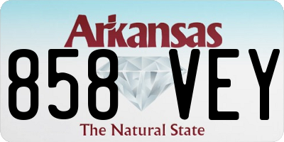 AR license plate 858VEY