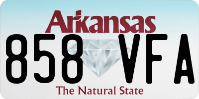 AR license plate 858VFA