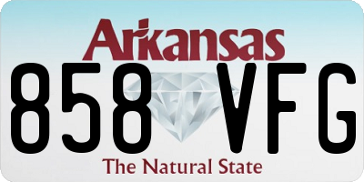 AR license plate 858VFG