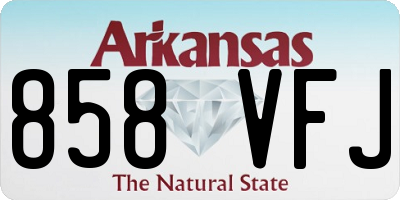 AR license plate 858VFJ