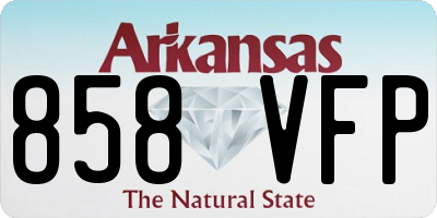 AR license plate 858VFP