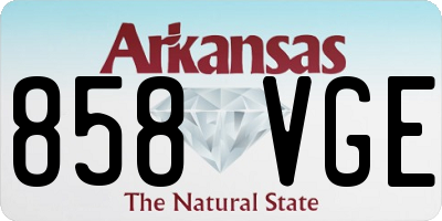 AR license plate 858VGE