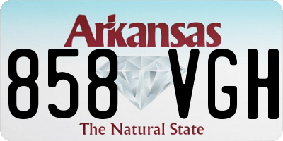 AR license plate 858VGH
