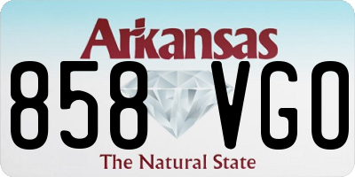 AR license plate 858VGO