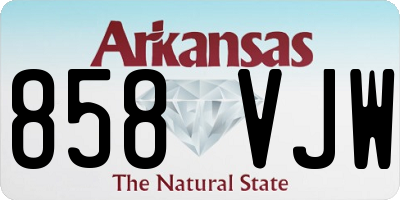AR license plate 858VJW