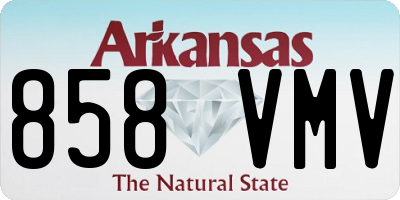 AR license plate 858VMV