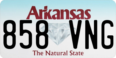 AR license plate 858VNG